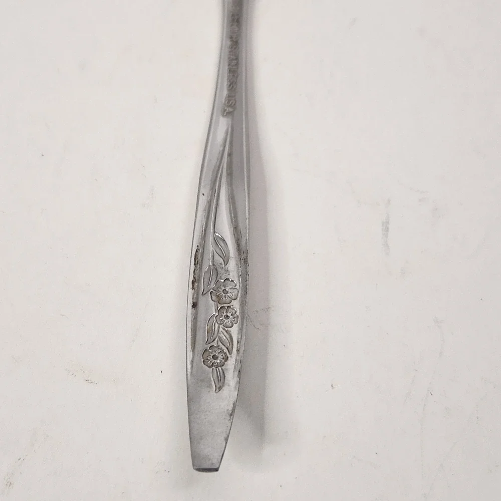 Vintage Superior Stainless USA RADIANT ROSE Sugar Shell Spoon Flatware...
